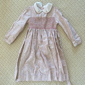 🌸 Sophie Dess girls 5/6 smocked pink floral dress 🌸